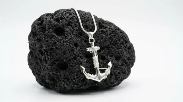 Halskette Calypso 925 Sterling Silber mit Anker Anhänger